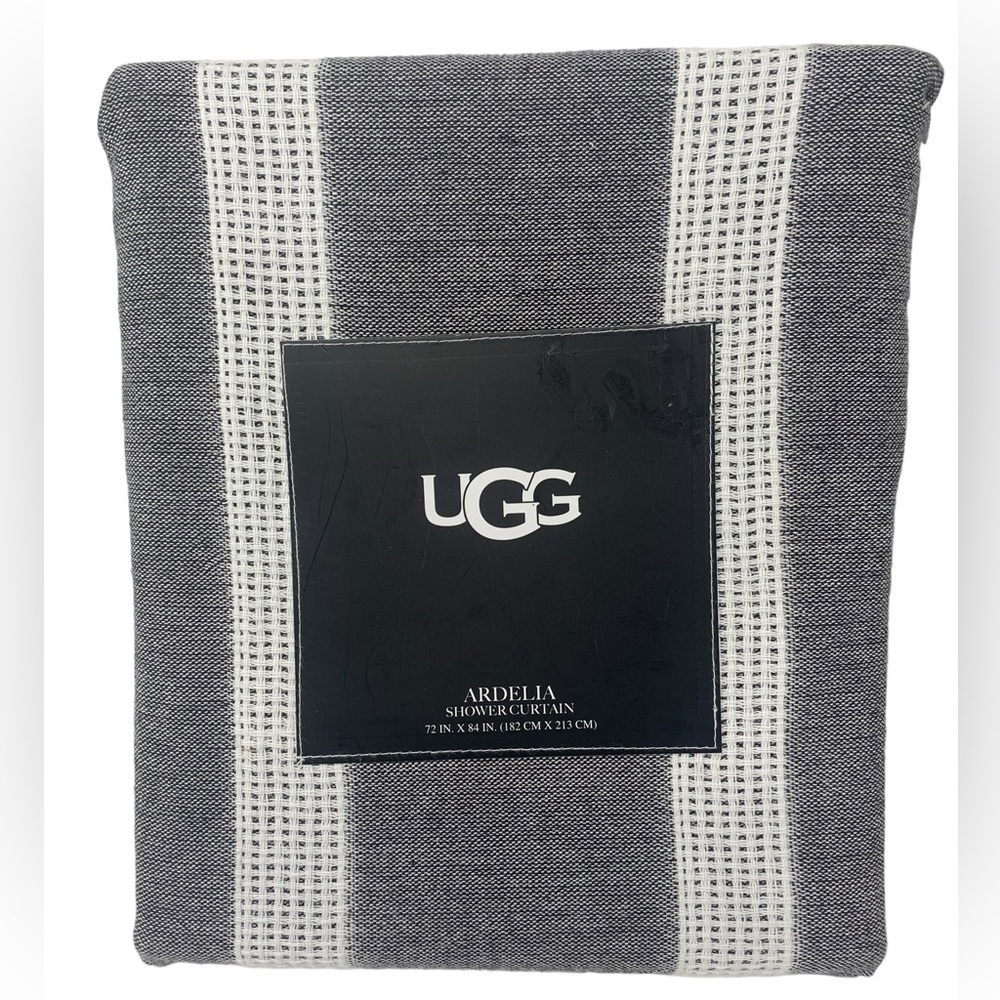 UGG Gray and White Striped Ardelia Shower Curtain